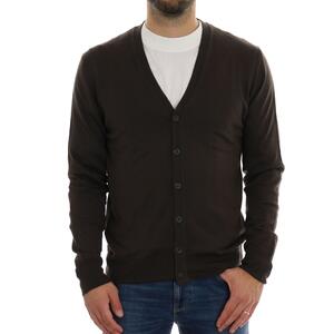 CARDIGAN BASIC MARRONE